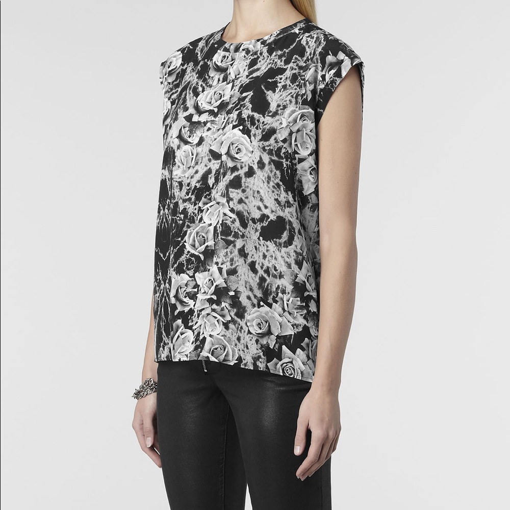 100%Silk All-saints Top never worn US0